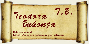 Teodora Bukonja vizit kartica